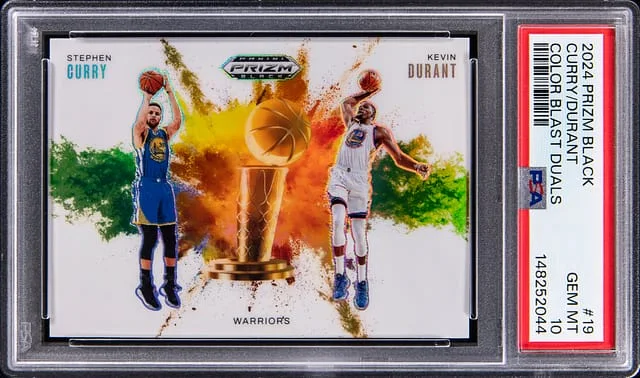 2024-25 Panini Prizm Stephen Curry/Kevin Durant Black Color Blast #19 card image