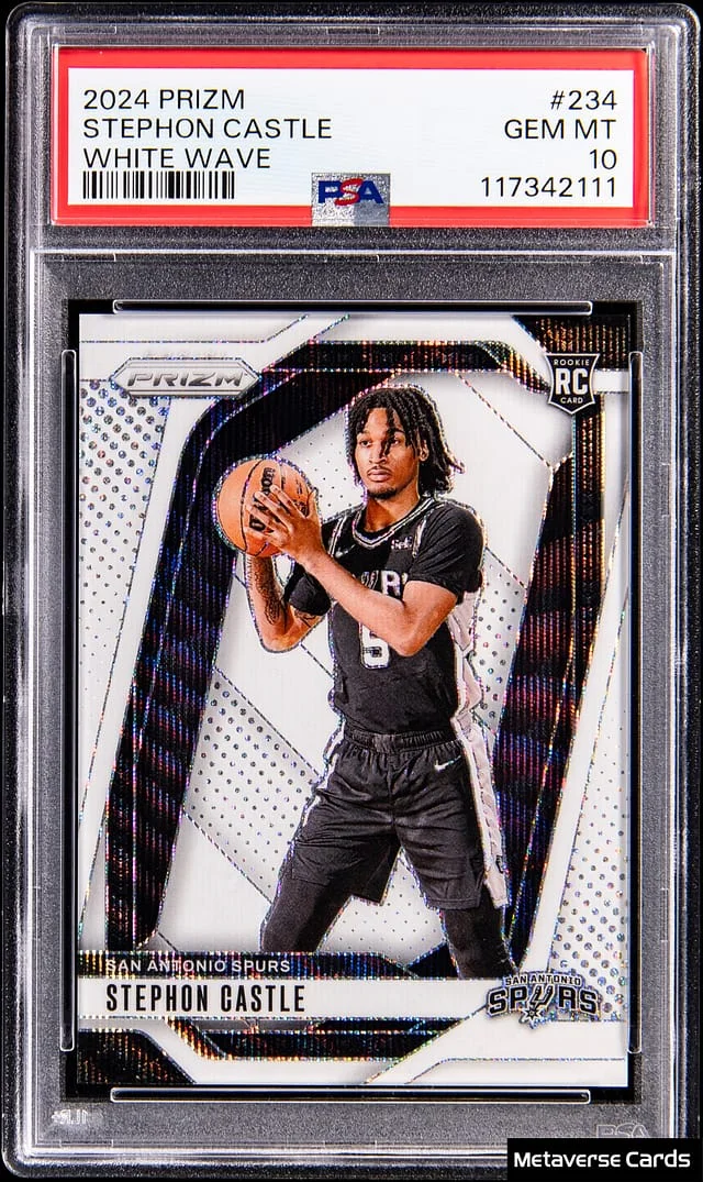 2024-25 Panini Prizm Stephon Castle White Wave #234 card image