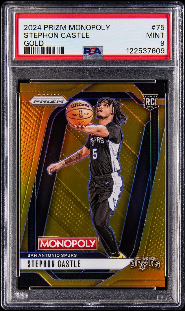 2024-25 Panini Prizm Stephon Castle Monopoly Gold Prizm #75 card image
