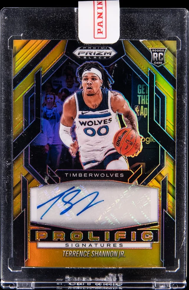 2024-25 Panini Prizm Terrance Shannon Jr. Black Prolific Signatures Gold Prizm #PS-TSJ card image