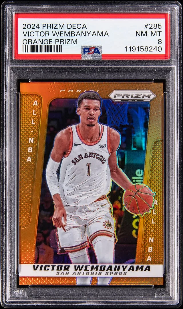 2024-25 Panini Prizm Victor Wembanyama Deca Silver Prizm #285 card image