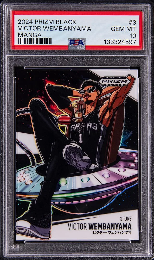 2024-25 Panini Prizm Victor Wembanyama Black Manga #3 card image