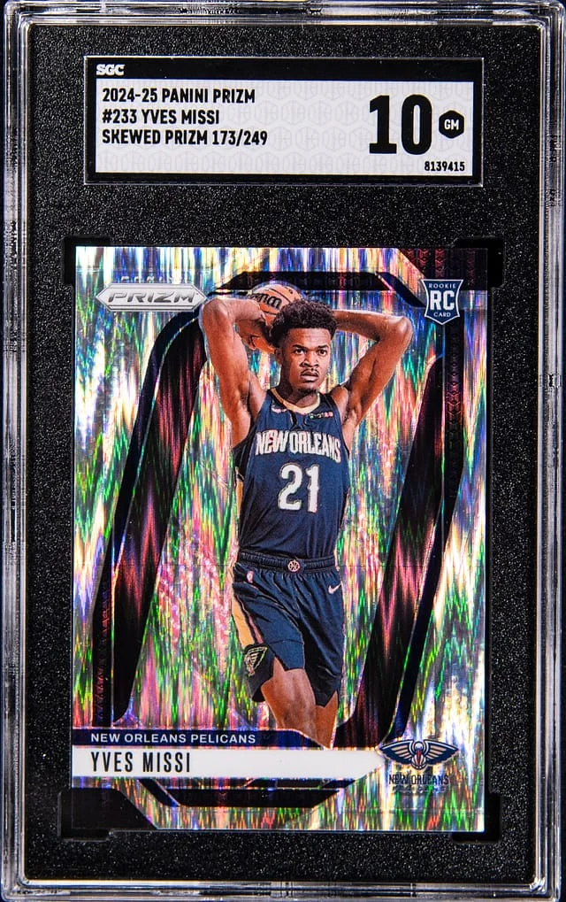 2024-25 Panini Prizm Yves Missi Skewed Prizm #233 card image