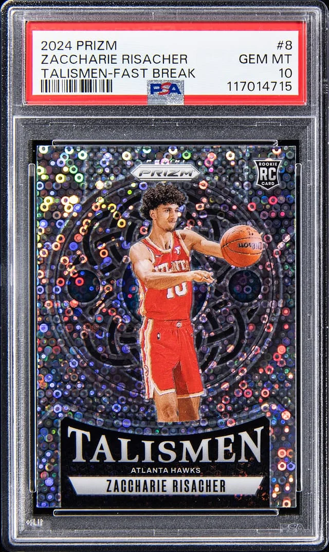 2024-25 Panini Prizm Zaccharie Risacher Talismen Fast Break #8 card image