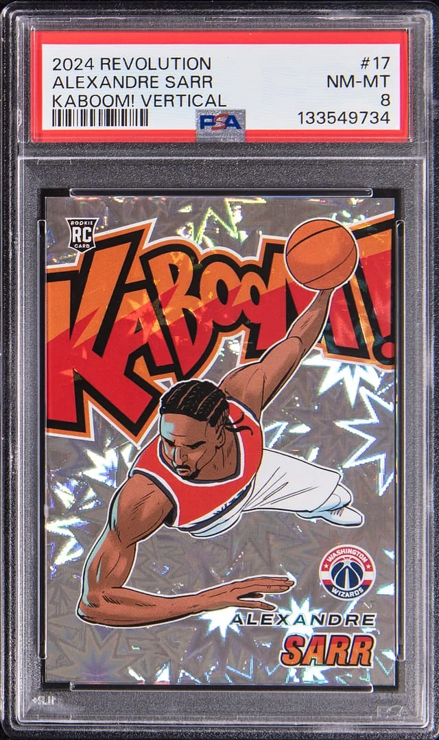 2024-25 Panini Revolution Alexandre Sarr Kaboom! Vertical #17 card image