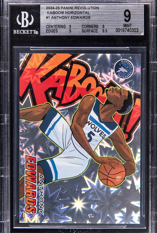 2024-25 Panini Revolution Anthony Edwards Kaboom! Horizontal #1 card image