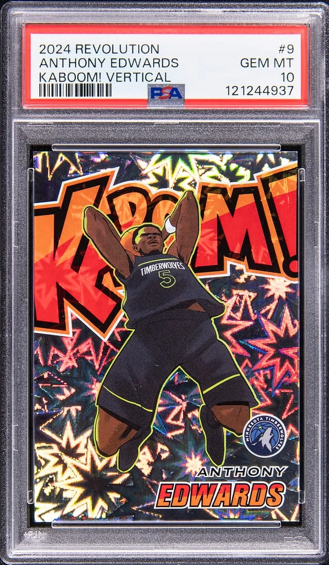 2024-25 Panini Revolution Anthony Edwards Kaboom! Vertical #9 card image