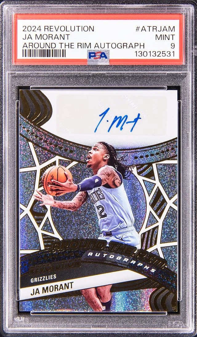 2024-25 Panini Revolution Ja Morant Around the Rim Autograph #ATR-JAM card image