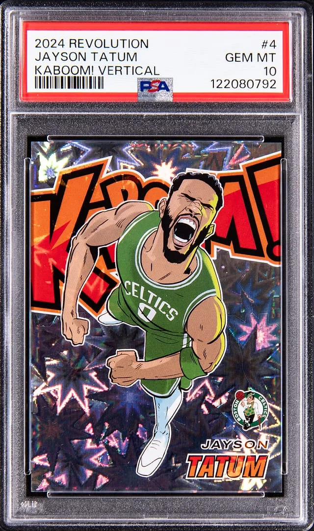 2024-25 Panini Revolution Jayson Tatum Kaboom! Vertical #4 card image