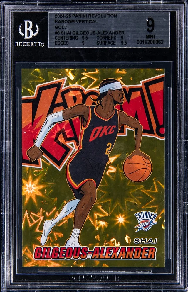 2024-25 Panini Revolution Shai Gilgeous-Alexander Kaboom! Vertical Gold #6 card image