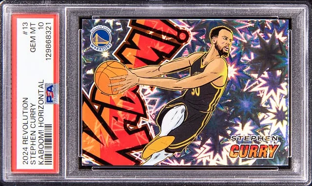 2024-25 Panini Revolution Stephen Curry Kaboom! Horizontal #13 card image