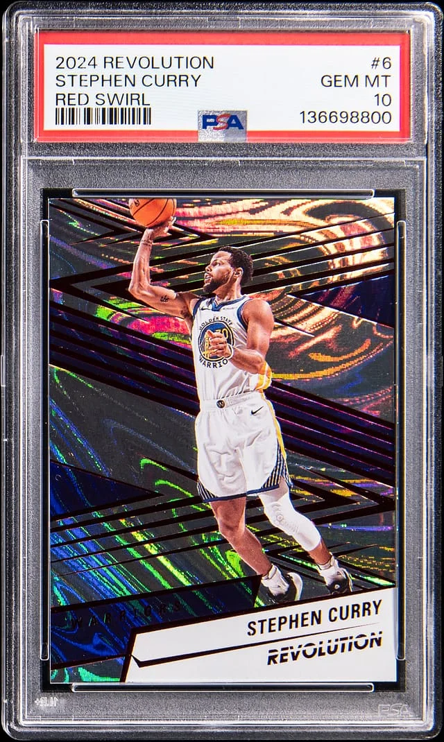 2024-25 Panini Revolution Stephen Curry Red Swirl #6 card image