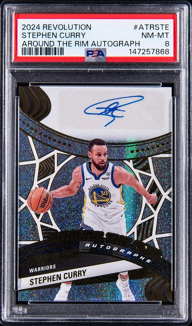 2024-25 Panini Revolution Stephen Curry Around The Rim Autograph #ATR-STE card image