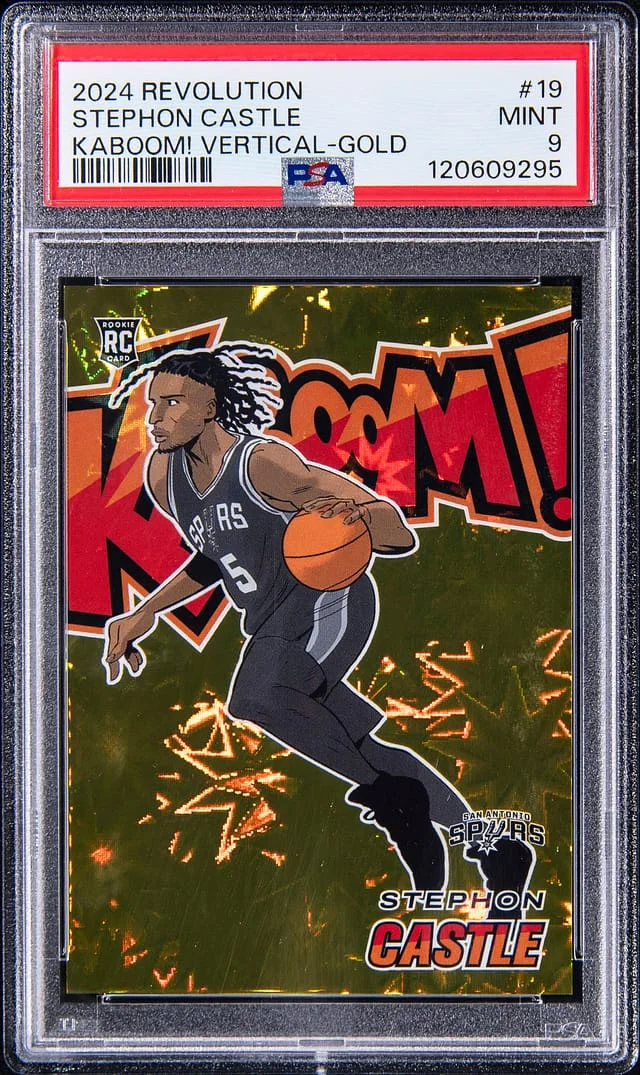 2024-25 Panini Revolution Stephon Castle Kaboom! Vertical Gold #19 card image