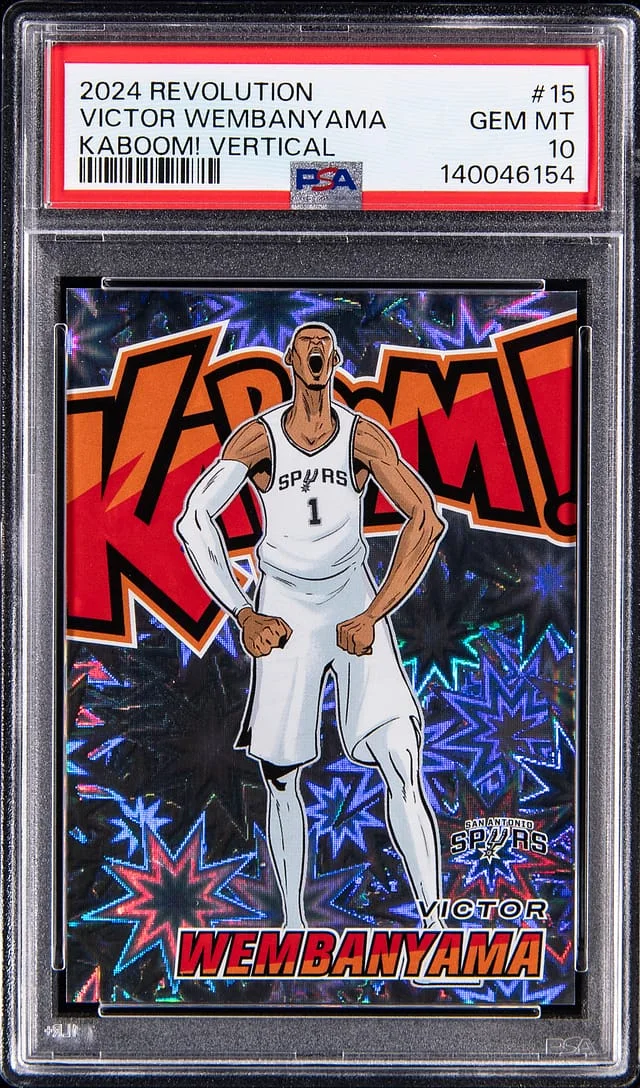 2024-25 Panini Revolution Victor Wembanyama Kaboom! Vertical #15 card image