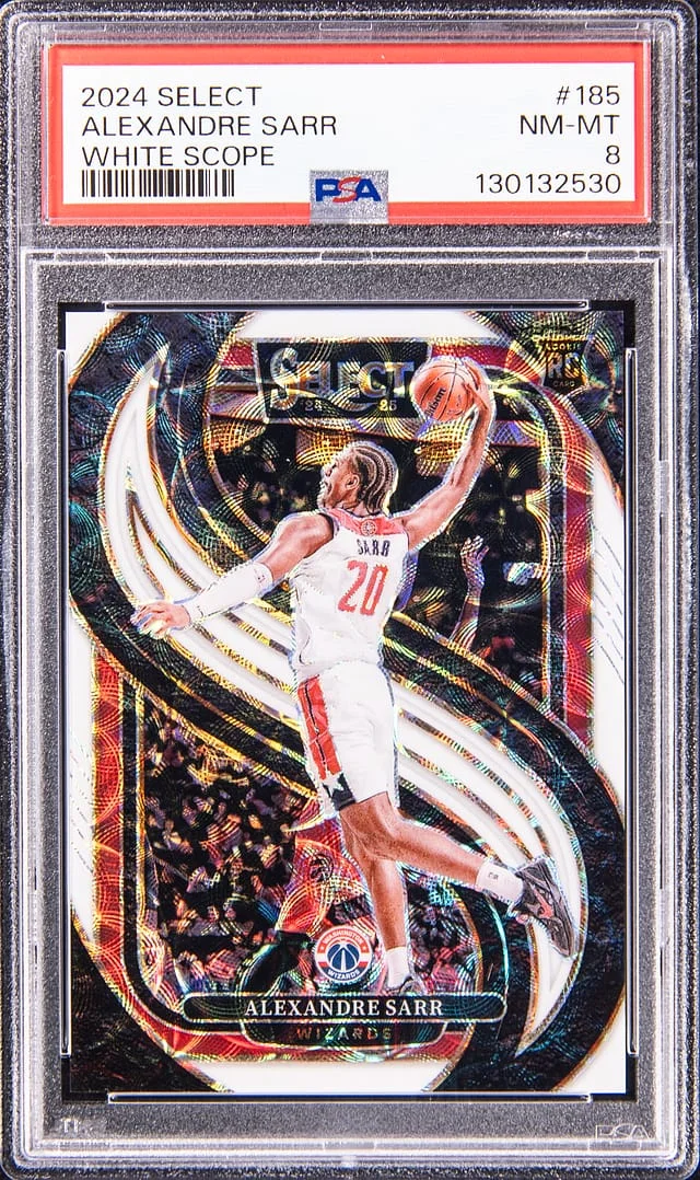 2024-25 Panini Select Alexandre Sarr White Scope Prizm #185 card image