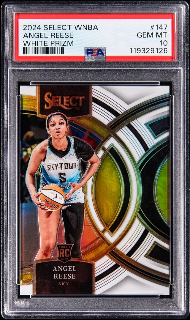 2024-25 Panini Select Angel Reese WNBA White Prizm #147 card image