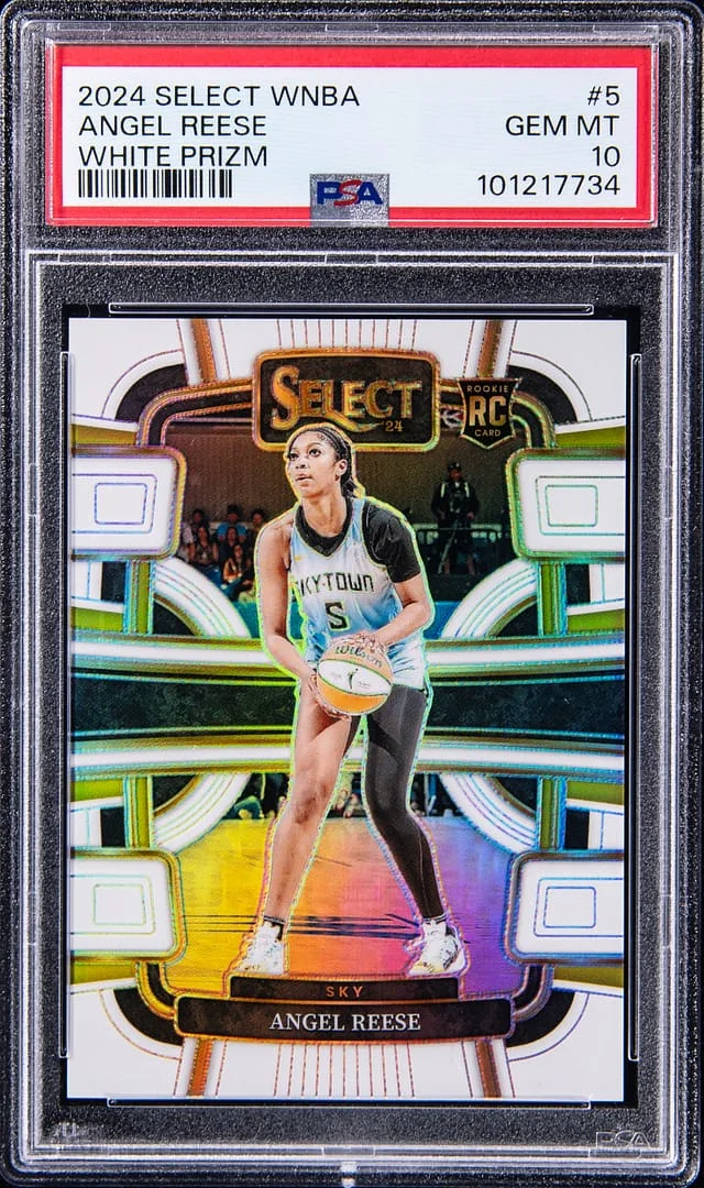 2024-25 Panini Select Angel Reese WNBA White Prizm #5 card image