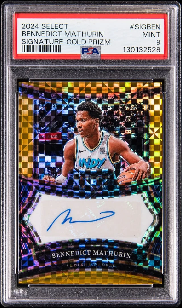 2024-25 Panini Select Benedict Mathurin Signature Gold Prizm #SIG-BEN card image