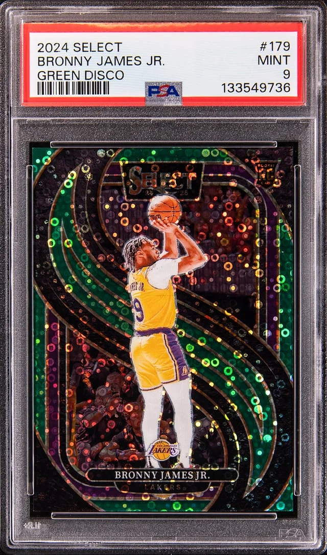 2024-25 Panini Select Bronny James Jr. Green Disco #179 card image