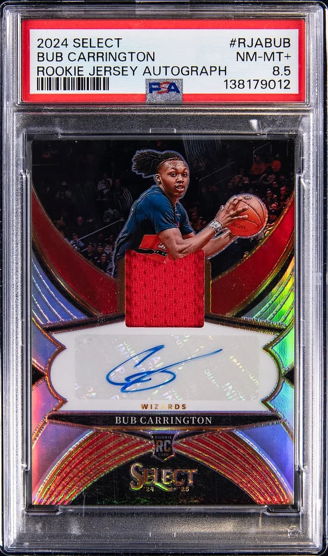 2024-25 Panini Select Bub Carrington Jersey Autograph #RJA-BUB card image