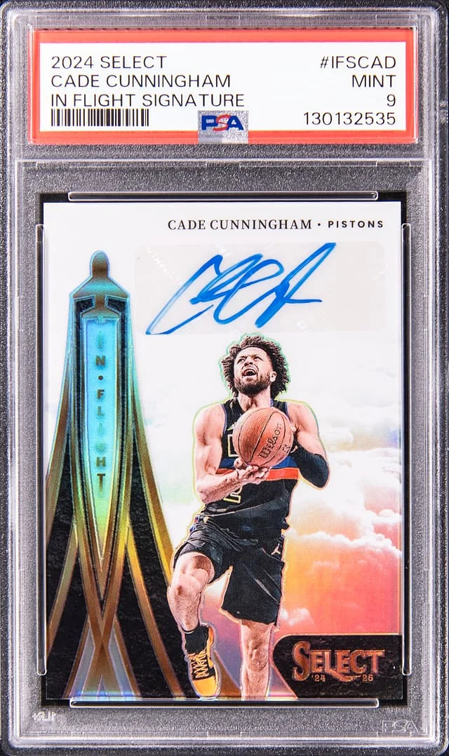 2024-25 Panini Select Cade Cunningham In Flight Signature #IFS-CAD card image