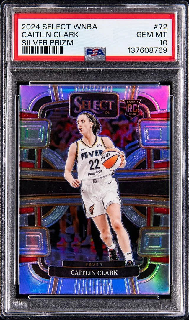 2024-25 Panini Select Caitlin Clark WNBA Flash Prizm #72 card image