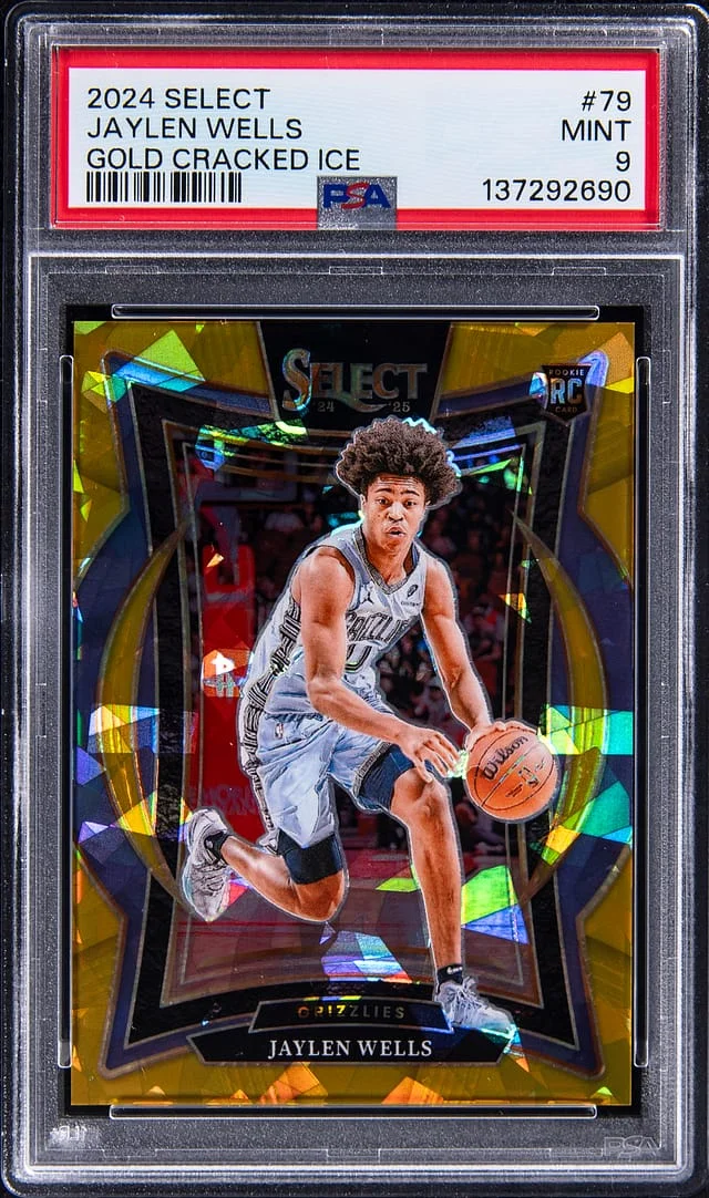 2024-25 Panini Select Jaylen Wells Gold Cracked Ice #79 card image