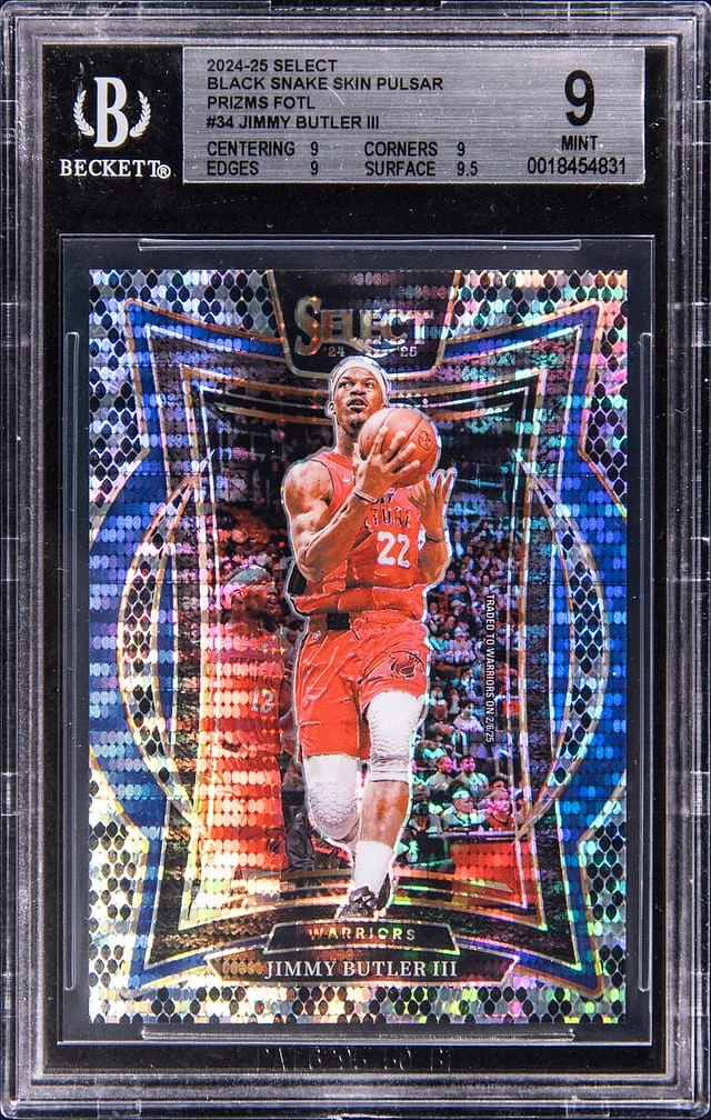 2024-25 Panini Select Jimmy Butler Black Snakeskin Pulsar #34 card image