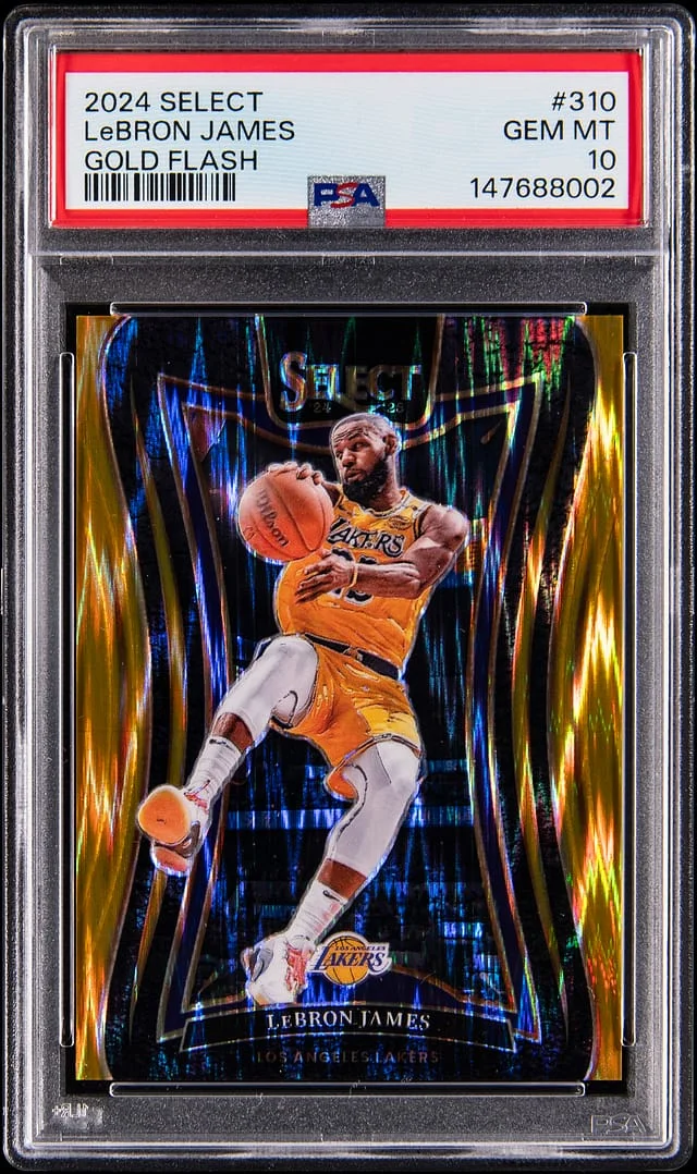 2024-25 Panini Select LeBron James Gold Flash #310 card image