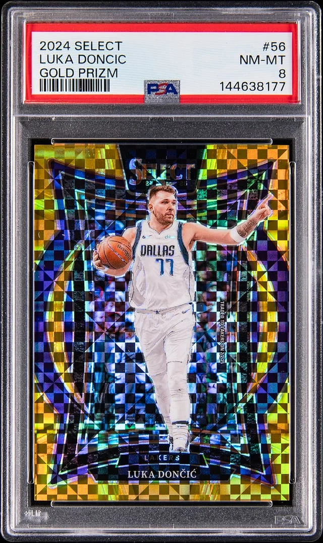 2024-25 Panini Select Luka Doncic Gold Prizm #56 card image