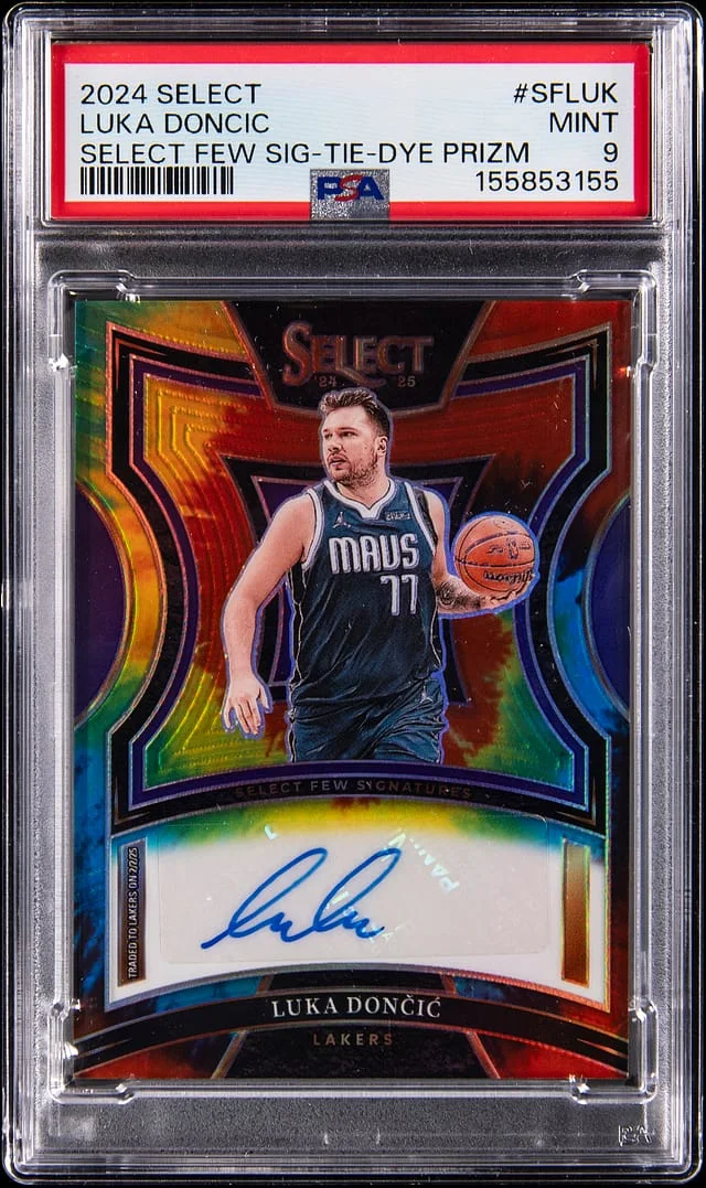 2024-25 Panini Select Luka Doncic Few Signatures Tie-Dye Prizm #SF-LUK card image