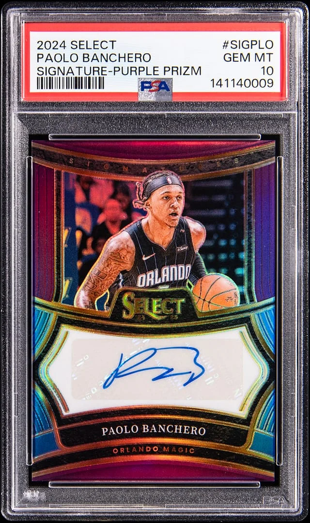 2024-25 Panini Select Paolo Banchero Signature Purple Prizm #SIG-PLO card image