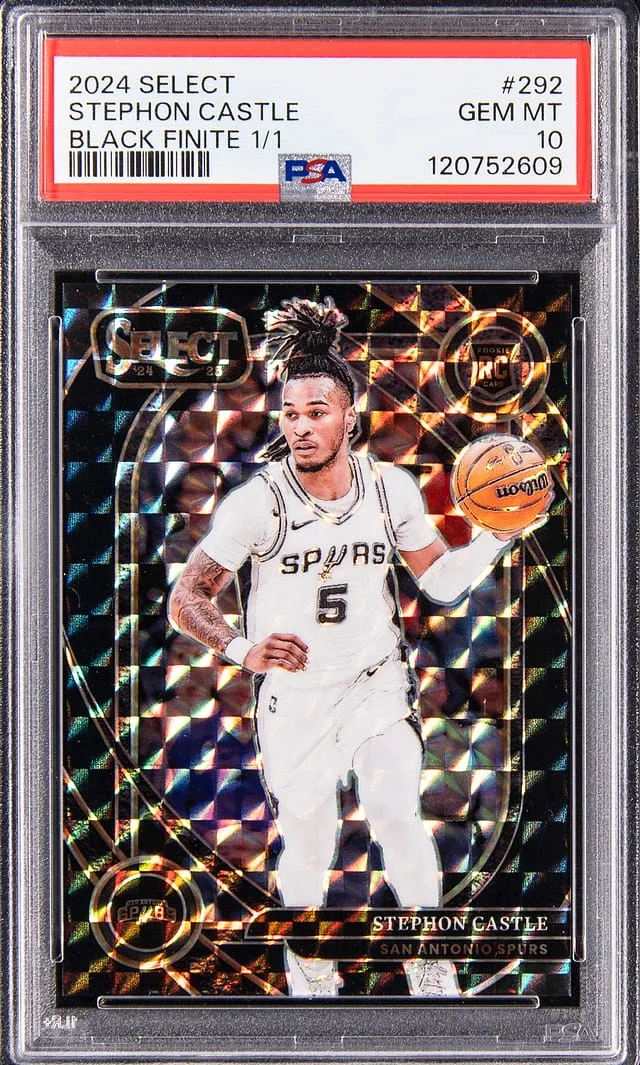 2024-25 Panini Select Stephon Castle Black Finite Prizm #292 card image