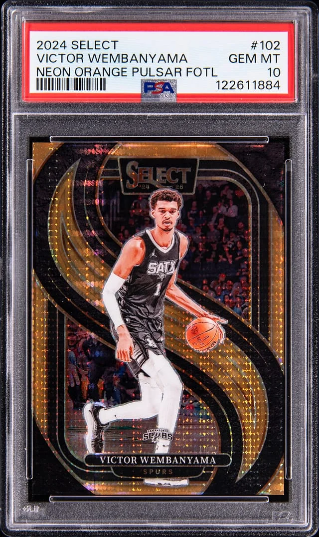 2024-25 Panini Select Victor Wembanyama White Disco Prizm #102 card image