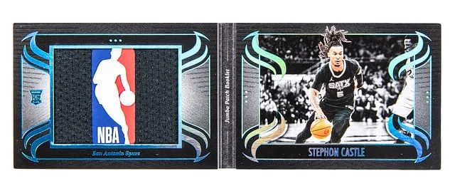 2024-25 Panini Stephon Castle Silhouette Jumbo Patch Booklet Holo Platinum #JPB-CAS card image