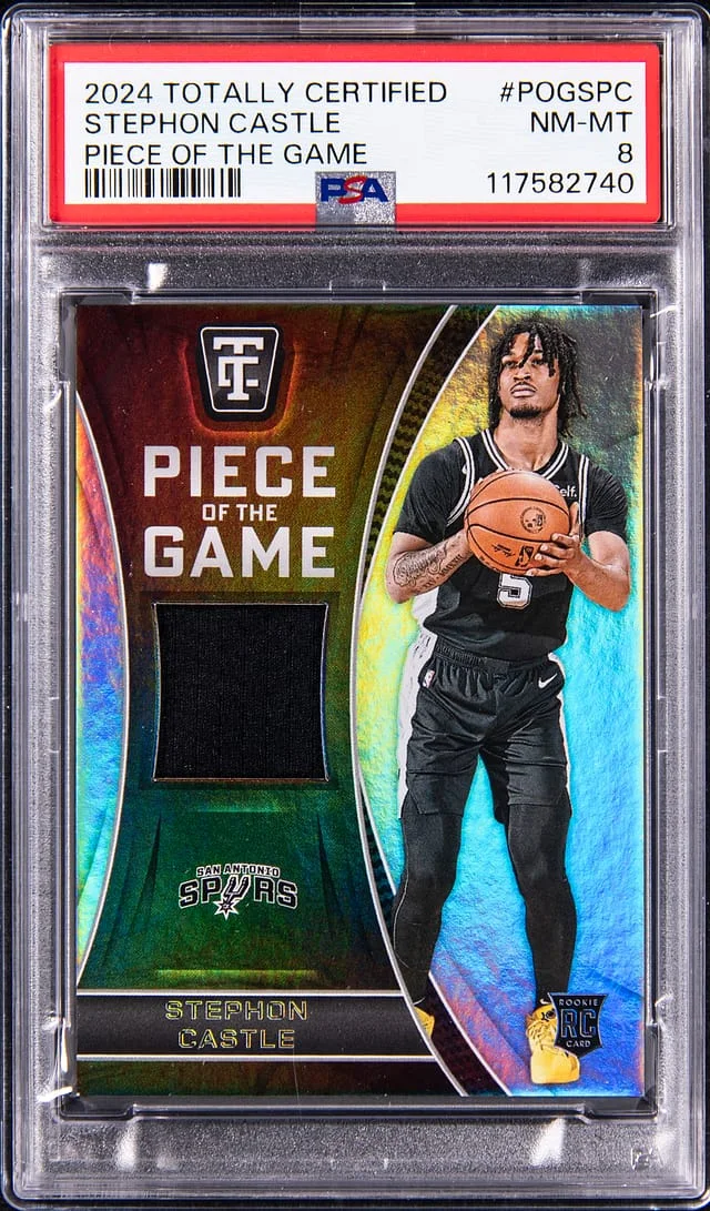 2024-25 Panini Stephon Castle Totally Certified Piece of the Castle #POG-SPC card image