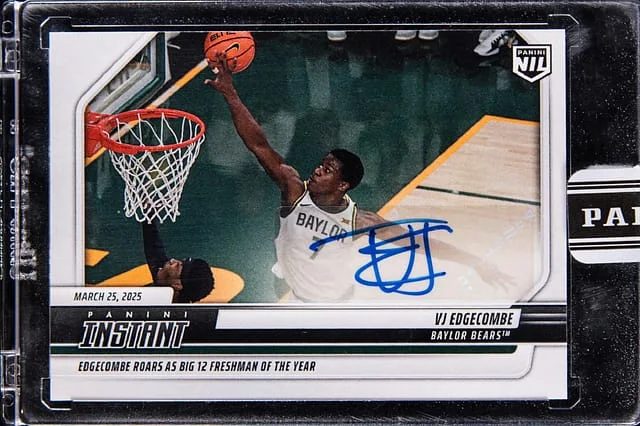 2024-25 Panini VJ Edgecombe Instant NIL Autographs #VJED-1 card image