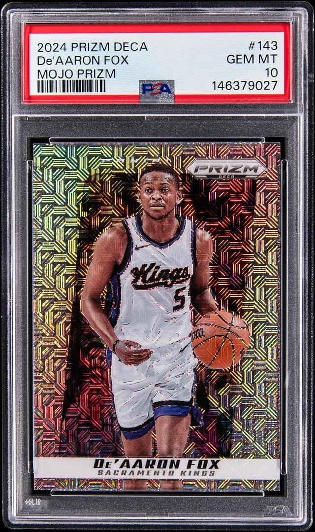 2024-25 Prizm De'Aaron Fox Deca Mojo Prizm #143 card image