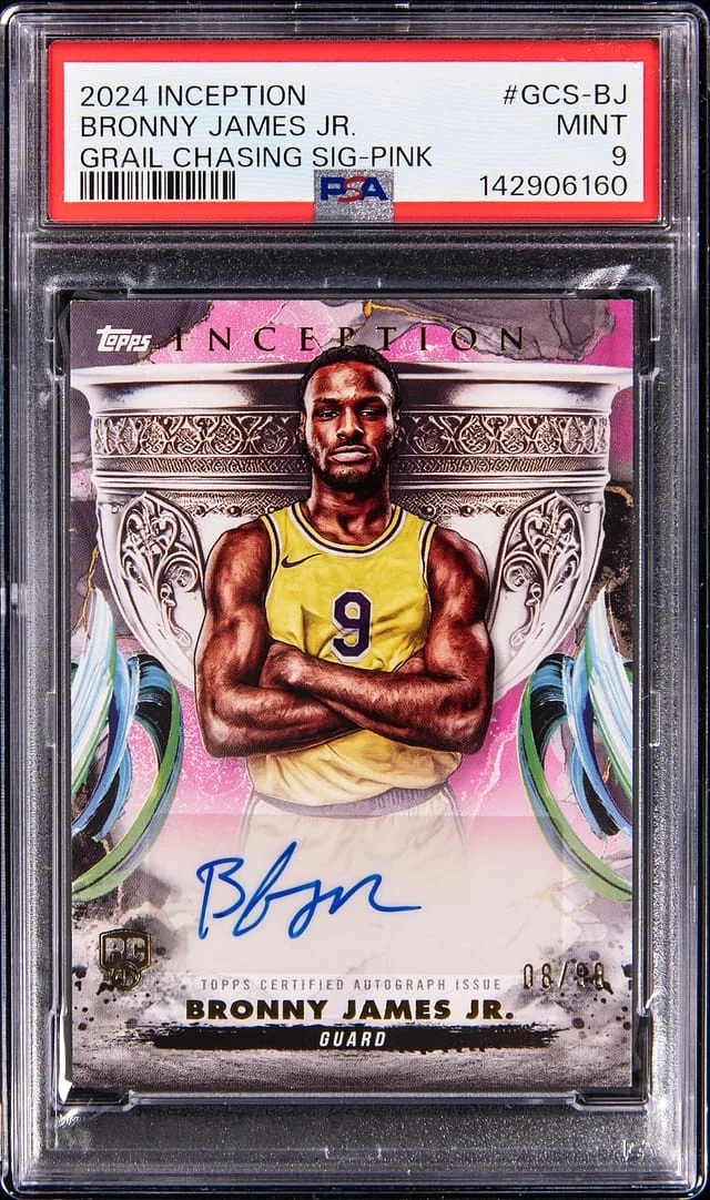 2024-25 Topps Bronny James Jr. Inception Grail Chasing Signatures Pink #CGS-BJ card image
