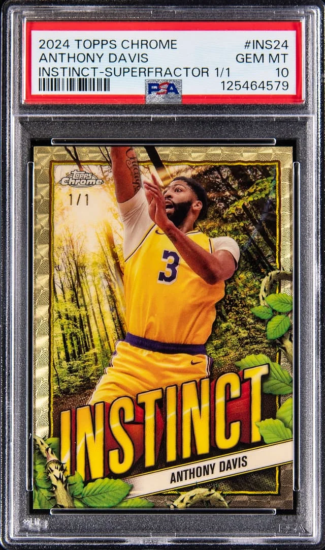 2024-25 Topps Chrome Anthony Davis Instinct SuperFractor #INS-24 card image