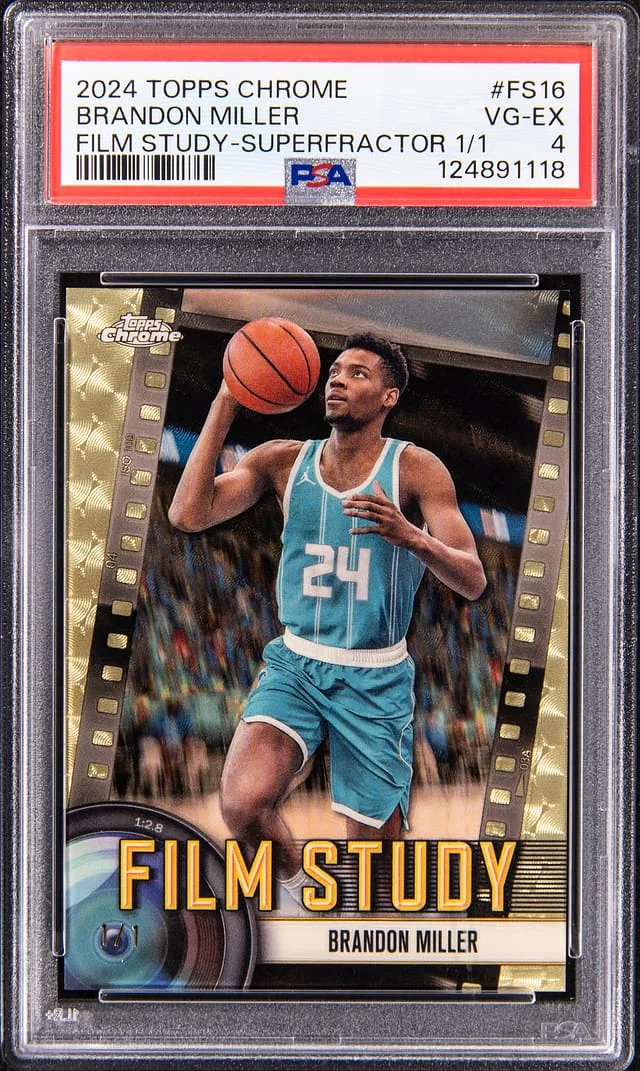 2024-25 Topps Chrome Brandon Miller Film Study Superfractor #FS-16 card image