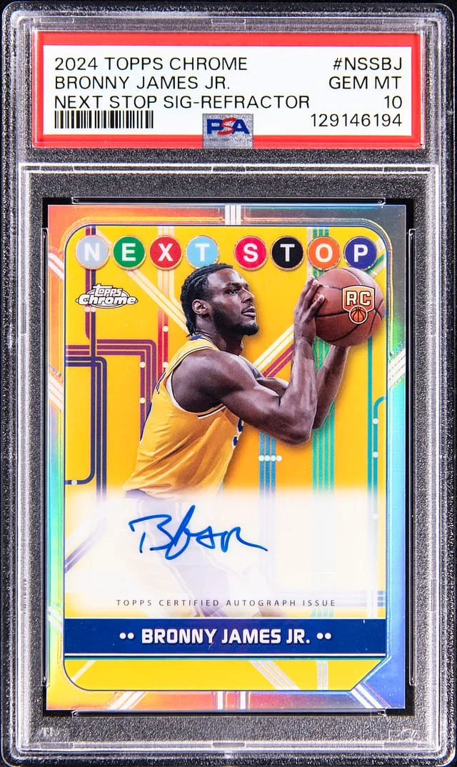 2024-25 Topps Chrome Bronny James Jr. Next Stop Signatures Refractor #NSS-BJ card image