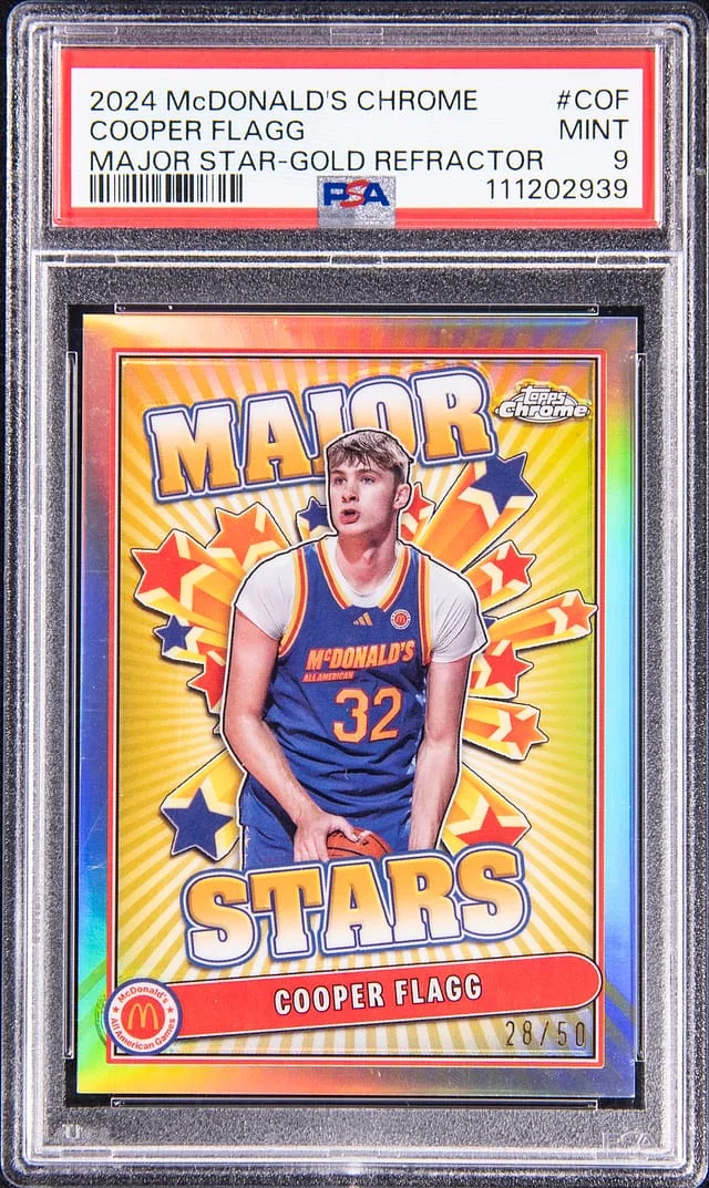 2024-25 Topps Chrome Cooper Flagg McDonald's Chrome Major Star Gold Refractor #SES-COF card image