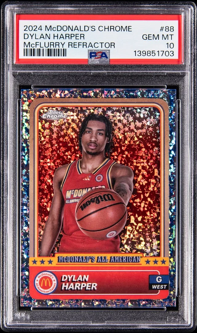 2024-25 Topps Chrome Dylan Harper McDonald's McFlurry Refractor #88 card image