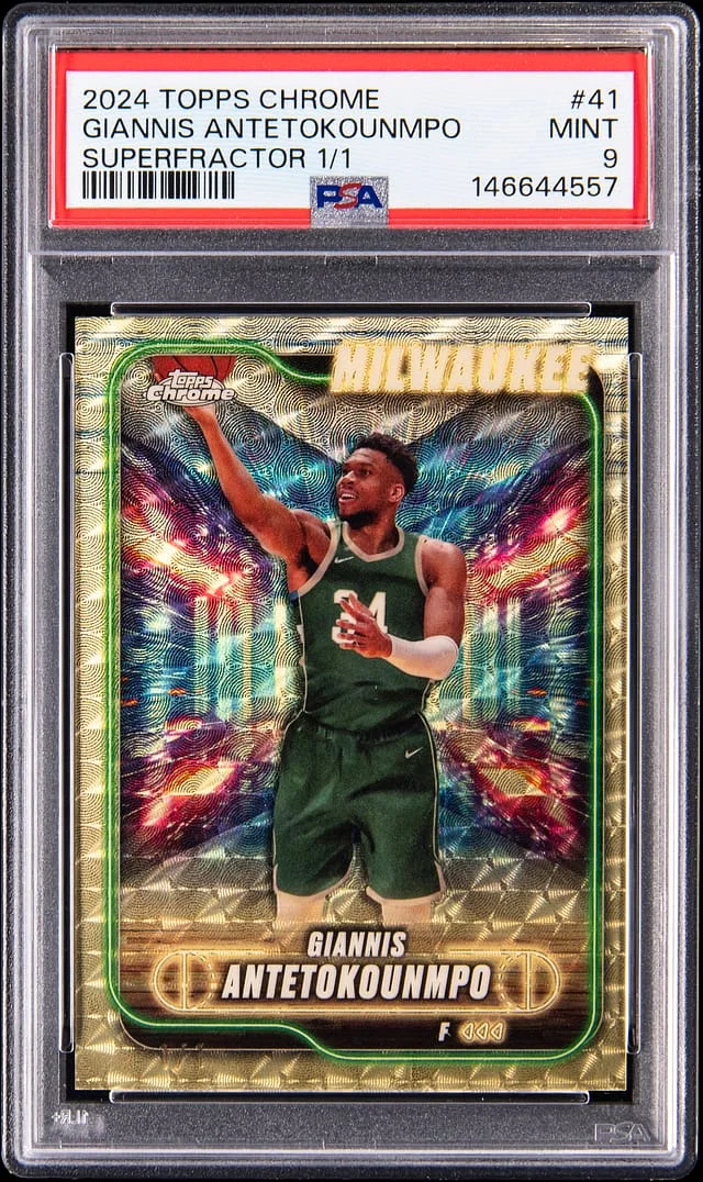 2024-25 Topps Chrome Giannis Antetokounmpo SuperFractor #41 card image
