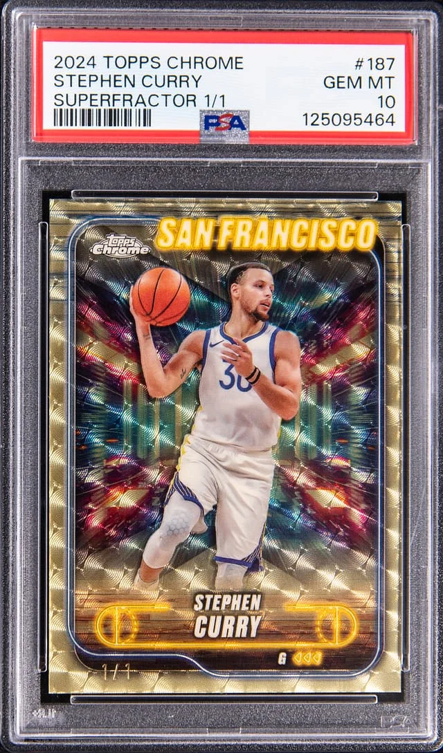 2024-25 Topps Chrome Stephen Curry SuperFractor #187 card image