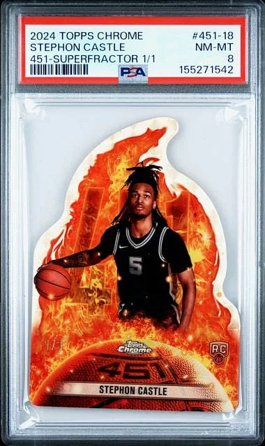 2024-25 Topps Chrome Stephon Castle 451 SuperFractor #451-18 card image