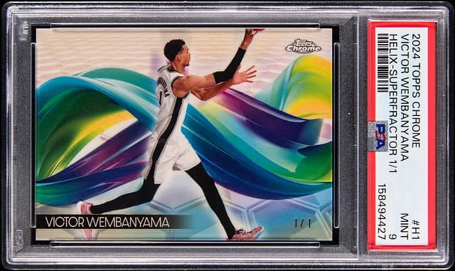 2024-25 Topps Chrome Victor Wembanyama Helix SuperFractor #H-1 card image