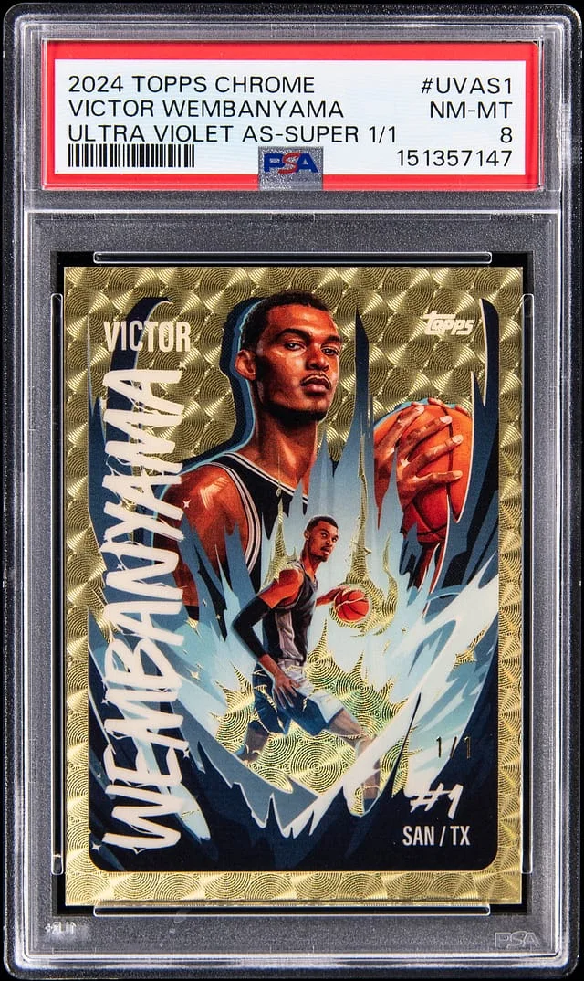 2024-25 Topps Chrome Victor Wembanyama Ultra Violet All-Stars SuperFractor #UVAS-1 card image